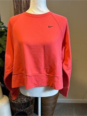Nike Women's Coral Pink Crew Sweatshirt with Swoosh